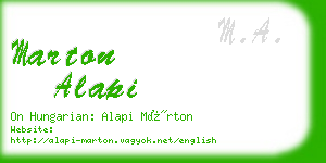 marton alapi business card